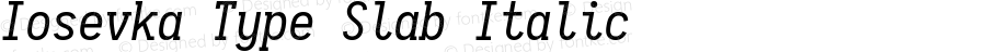 Iosevka Type Slab Italic