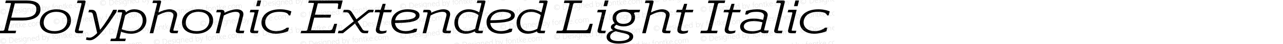 Polyphonic Extended Light Italic