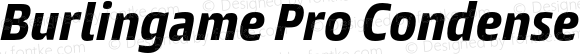 Burlingame Pro Condensed Extra Bold Italic