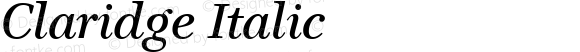 Claridge Italic