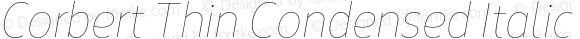 Corbert Thin Condensed Italic