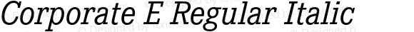 Corporate E Regular Italic