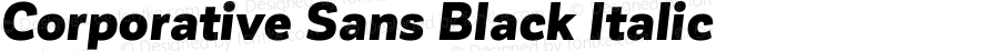 Corporative Sans Black Italic