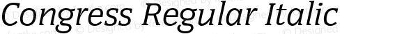 Congress Regular Italic
