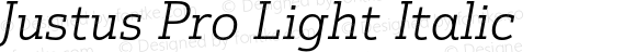 Justus Pro Light Italic