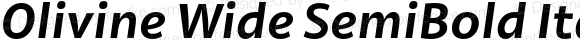 Olivine Wide SemiBold Italic
