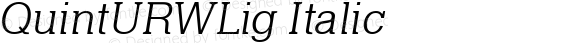 QuintURWLig Italic