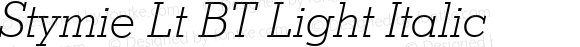 Stymie Lt BT Light Italic