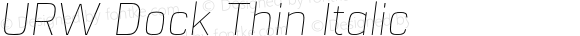 URW Dock Thin Italic