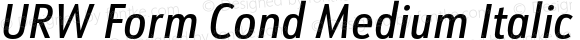 URWFormCond-MediumItalic