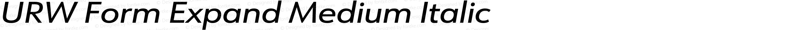 URW Form Expand Medium Italic