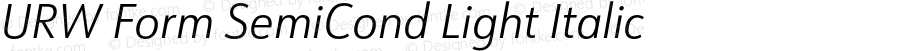 URWFormSemiCond-LightItalic