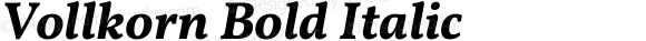 Vollkorn Bold Italic