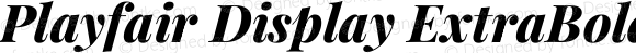 Playfair Display ExtraBold Italic