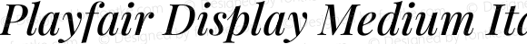Playfair Display Medium Italic