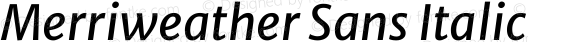 Merriweather Sans Italic