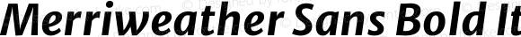 Merriweather Sans Bold Italic