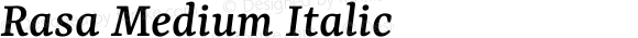 Rasa Medium Italic