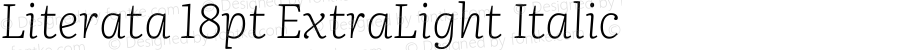 Literata 18pt ExtraLight Italic