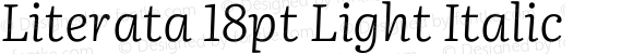 Literata 18pt Light Italic