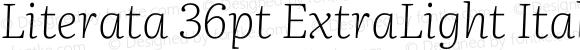 Literata 36pt ExtraLight Italic