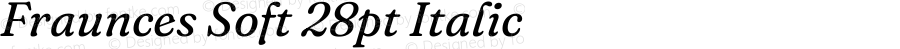 Fraunces Soft 28pt Italic