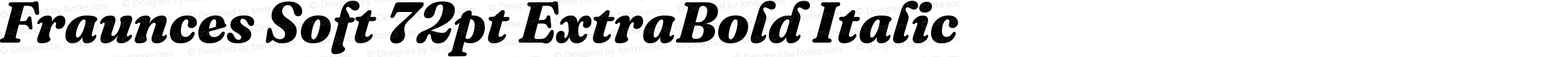 Fraunces Soft 72pt ExtraBold Italic