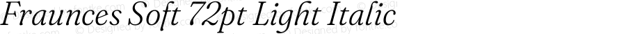 Fraunces Soft 72pt Light Italic