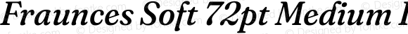 Fraunces Soft 72pt Medium Italic