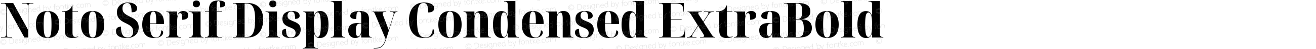 Noto Serif Display Condensed ExtraBold