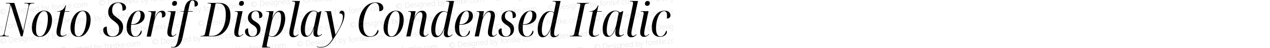 Noto Serif Display Condensed Italic