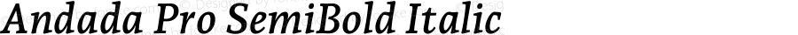 Andada Pro SemiBold Italic