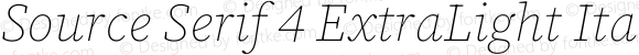 Source Serif 4 ExtraLight Italic
