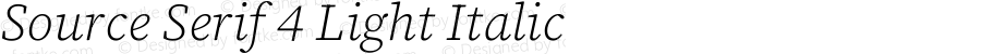 Source Serif 4 Light Italic