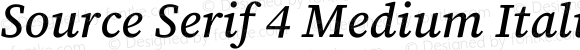 Source Serif 4 Medium Italic