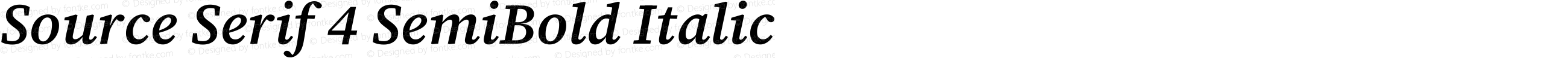 Source Serif 4 SemiBold Italic