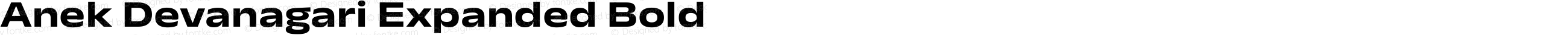 Anek Devanagari Expanded Bold