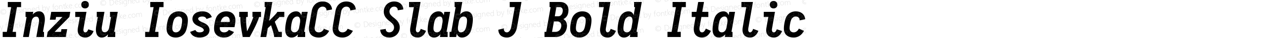 Inziu IosevkaCC Slab J Bold Italic