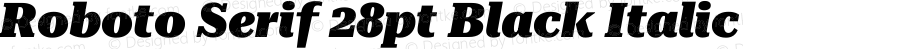 Roboto Serif 28pt Black Italic