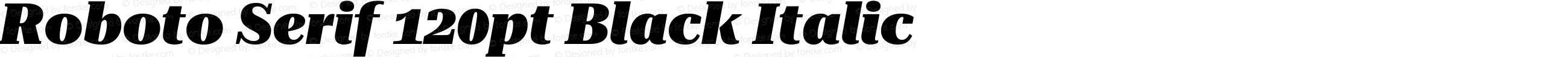 Roboto Serif 120pt Black Italic