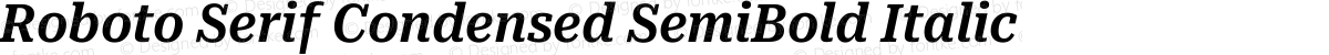 Roboto Serif Condensed SemiBold Italic