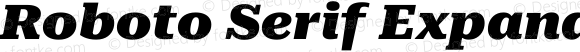 Roboto Serif Expanded Black Italic