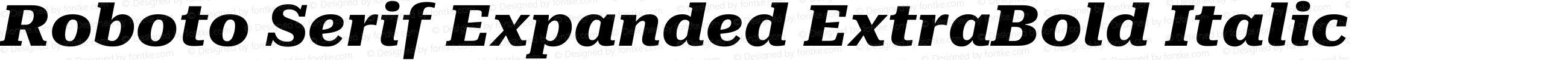 Roboto Serif Expanded ExtraBold Italic