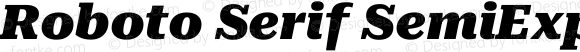 Roboto Serif SemiExpanded Black Italic