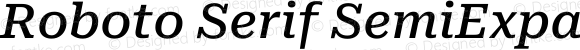 Roboto Serif SemiExpanded Medium Italic