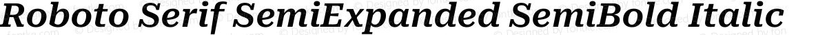Roboto Serif SemiExpanded SemiBold Italic