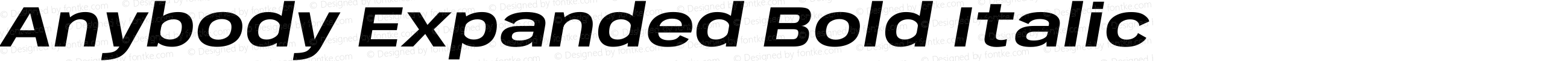 Anybody Expanded Bold Italic