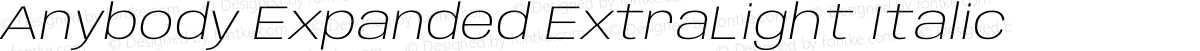 Anybody Expanded ExtraLight Italic