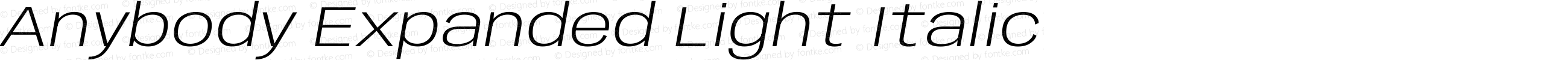 Anybody Expanded Light Italic