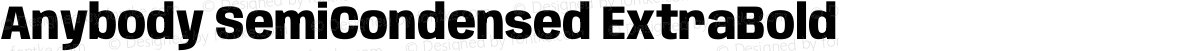 Anybody SemiCondensed ExtraBold